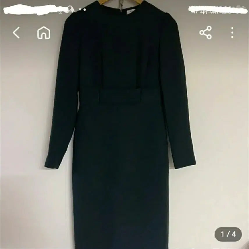 [BUNJANG] Mojo S.phine Deep Green Elegant Dress / 모조에스핀 딥그린 단정 우아한 원피스 55