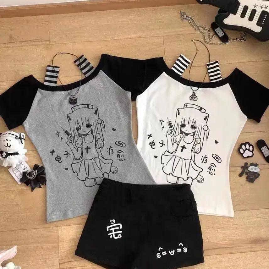 [BUNJANG] Subculture Daily Casual T-shirt / 지뢰계 서브컬처 데일리 캐주얼 티셔츠(4컬러)