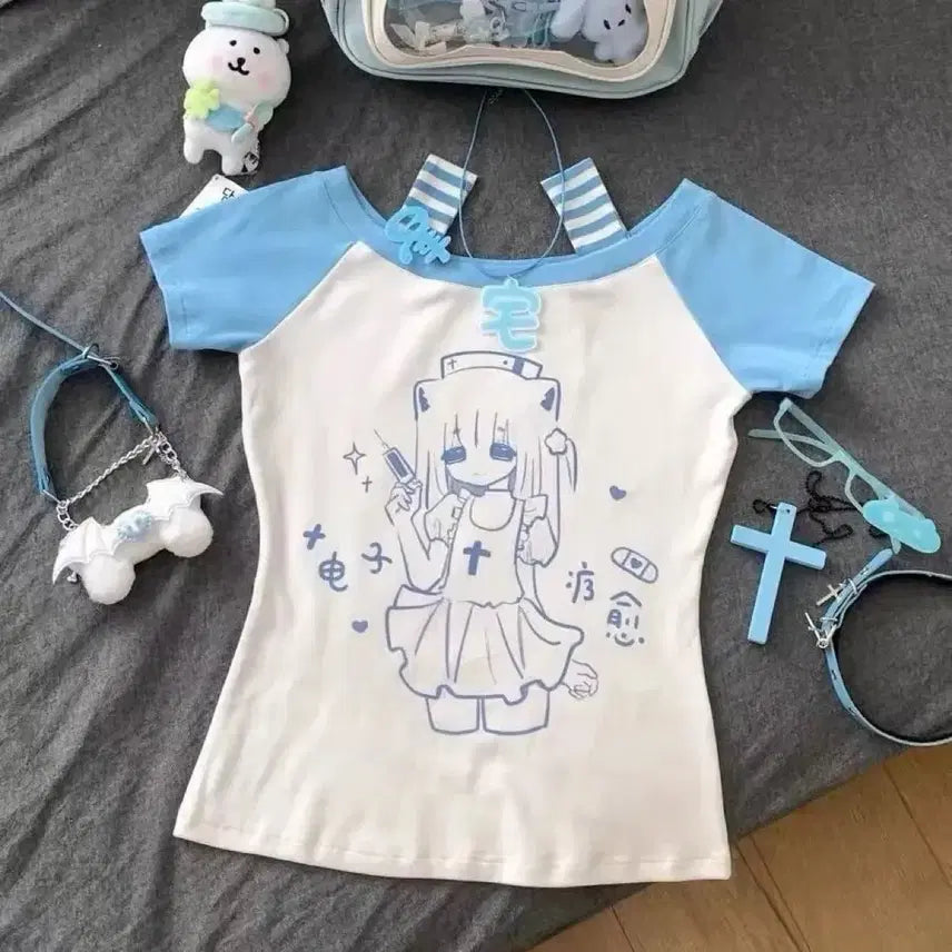 [BUNJANG] Subculture Daily Casual T-shirt / 지뢰계 서브컬처 데일리 캐주얼 티셔츠(4컬러)