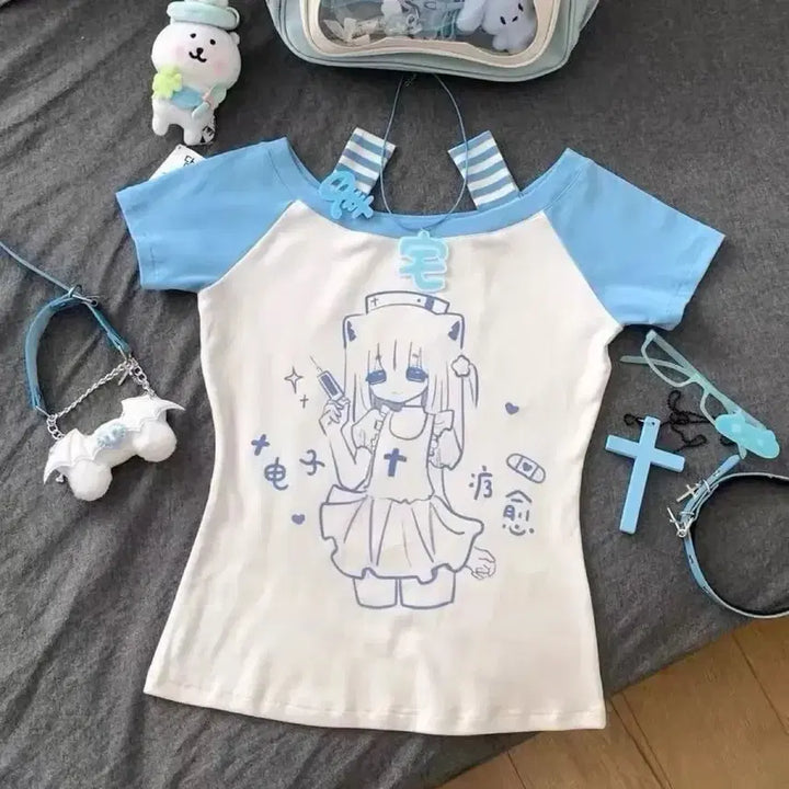 [BUNJANG] Subculture Daily Casual T-shirt / 지뢰계 서브컬처 데일리 캐주얼 티셔츠(4컬러)