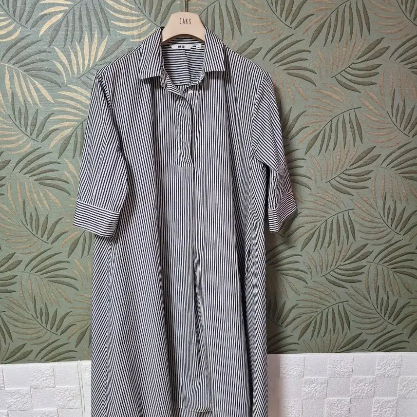 [BUNJANG] Uniqlo Striped Shirt Dress / 유니클로 스트라이프 셔츠 원피스