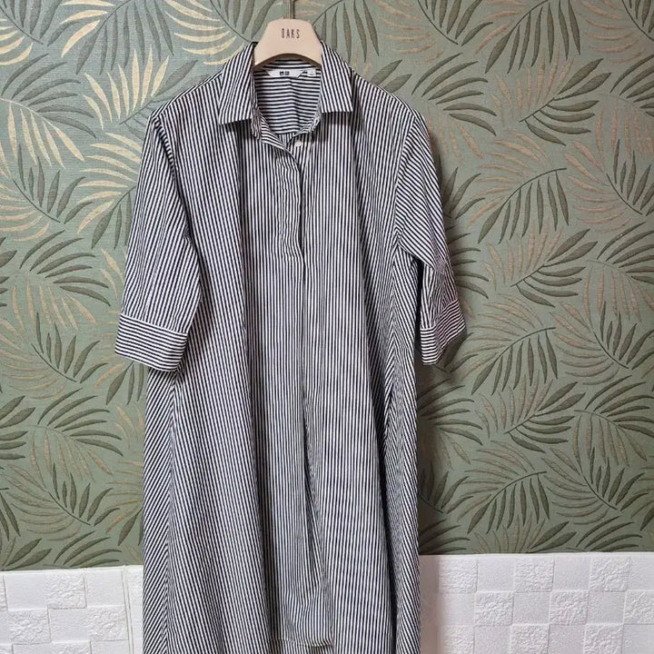 [BUNJANG] Uniqlo Striped Shirt Dress / 유니클로 스트라이프 셔츠 원피스
