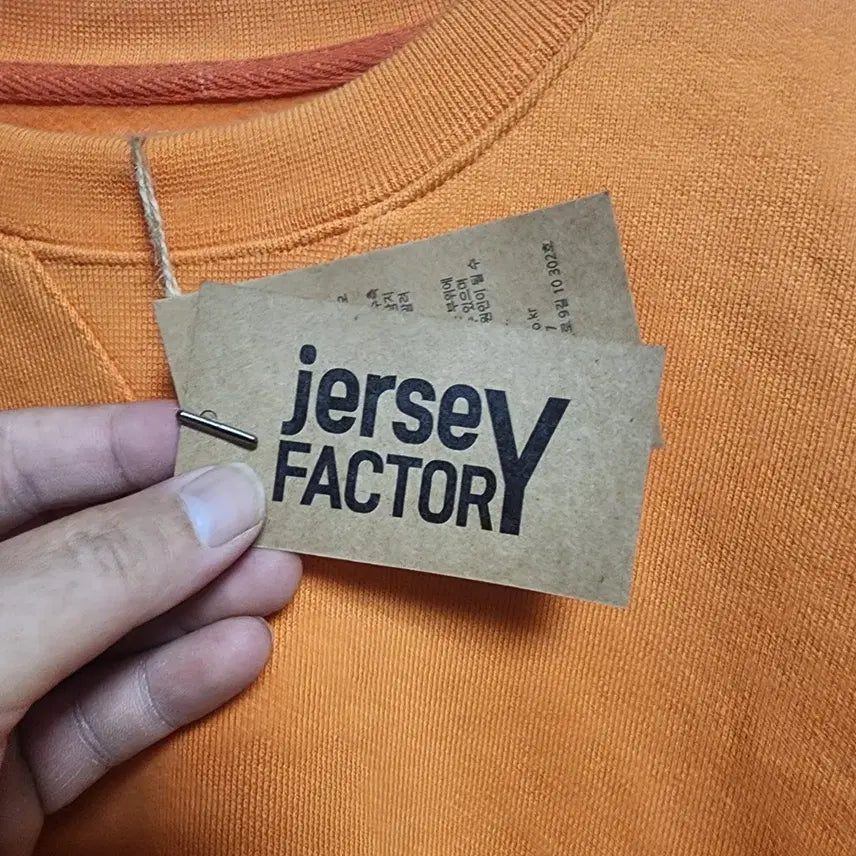 [BUNJANG] Jersey Factory Orange Oversized Sweatshirt / Jersey Factory 오렌지 맨투맨 티셔츠 (L~XL)(새상품)