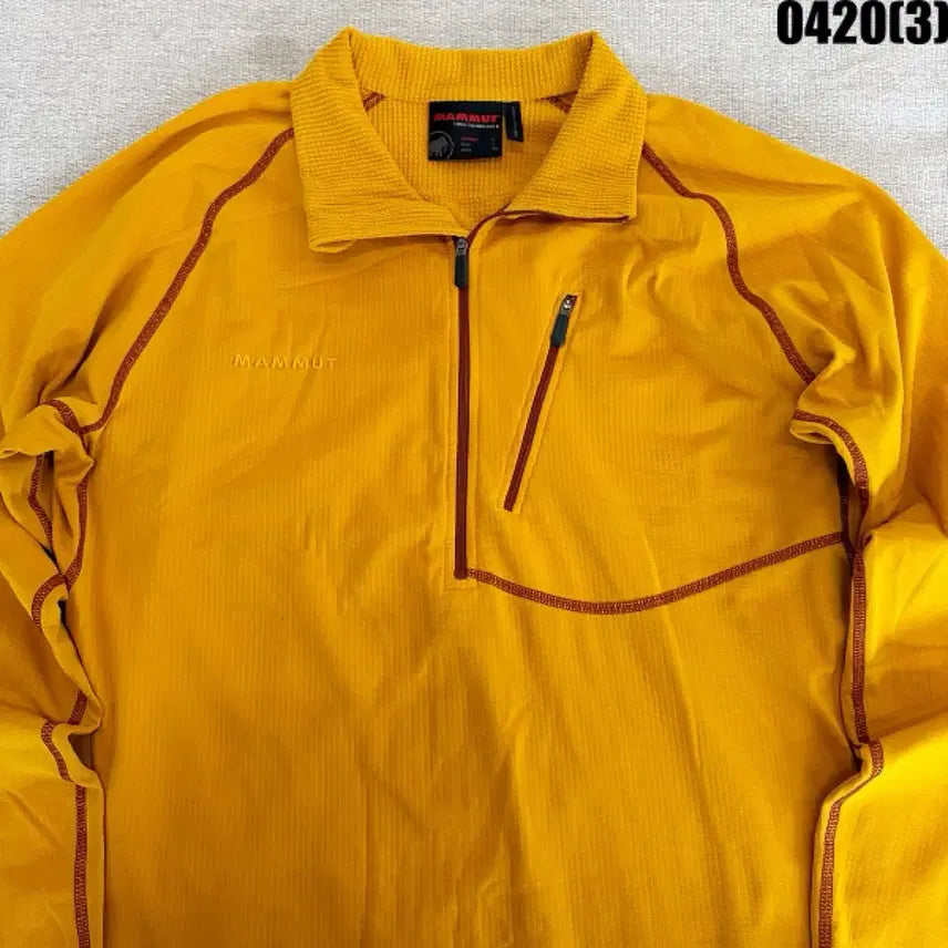 [SOLD OUT] L 마무트 머스타드 컬러 긴팔 티셔츠 0420(3)