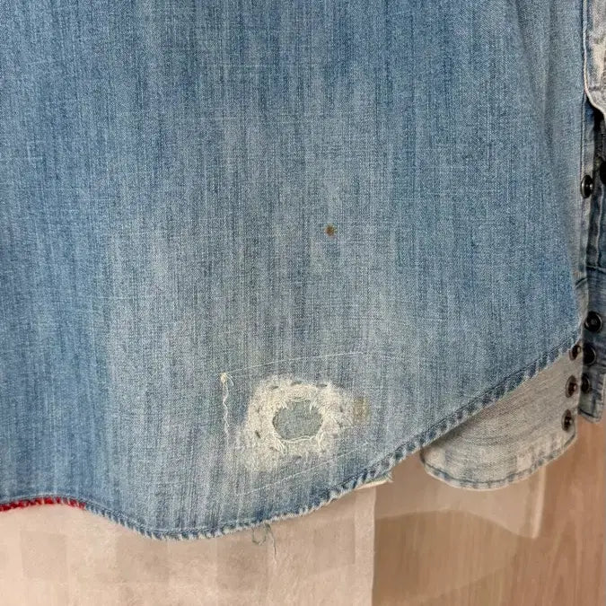 [BUNJANG] Polo Ralph Lauren Western Embroidered Denim Shirt / 폴로 랄프로렌 웨스턴 자수 데님 셔츠