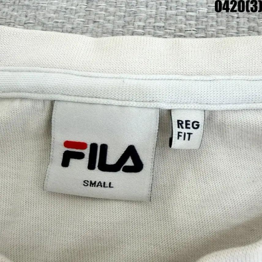 [BUNJANG] Fila Ivory Short Sleeve T-shirt / S 휠라 FILA 반팔 티셔츠 아이보리 0420(3)