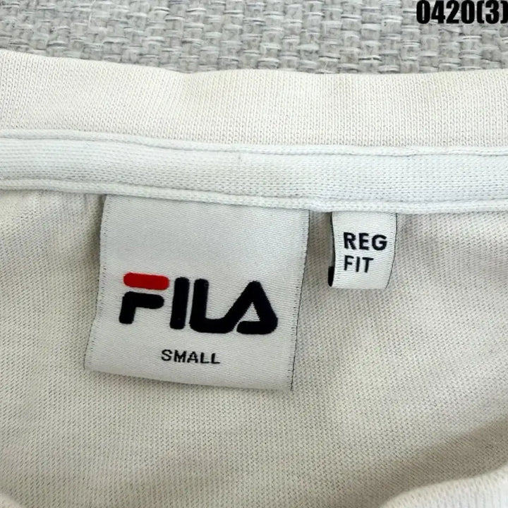 [BUNJANG] Fila Ivory Short Sleeve T-shirt / S 휠라 FILA 반팔 티셔츠 아이보리 0420(3)