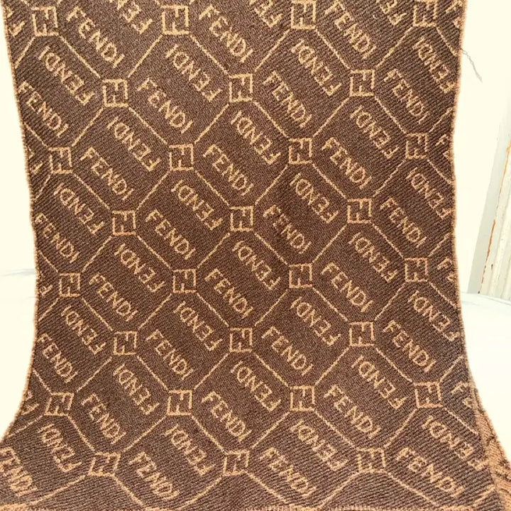 [BUNJANG] Fendi FF Logo Brown Muffler / 펜디 FF 로고 브라운 머플러