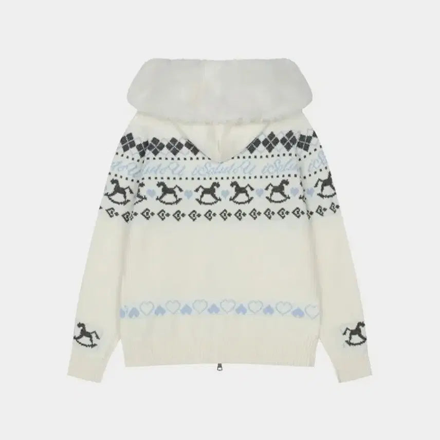 [BUNJANG] Vicki Nordic Fur Hooded Cardigan / [1번입고 보관만한 새제품무방] 정가 9만8천원 비키 정품 노르딕 퍼 후