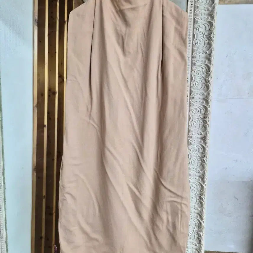[BUNJANG] TIME Beige V-neck Sleeveless Dress / 타임 TIME 베이지 브이넥 민소매 원피스