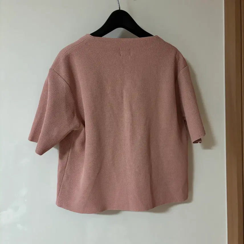 [BUNJANG] Raon Company V-Neck Cardigan / 라온컴퍼니 라온 반팔 브이넥 가디건 출근룩 결혼식 하객룩 경조사 핑크