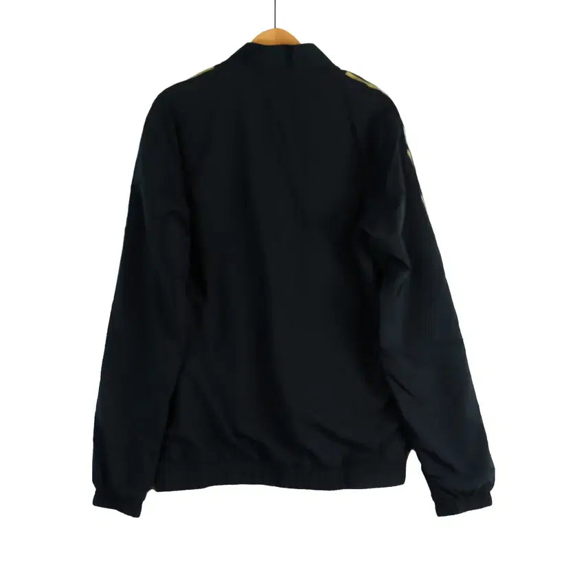 [BUNJANG] Adidas Gold Logo Three-Stripe Windbreaker Jacket - Black (M) / 아디다스 adidas 골드 로고 삼선 바람막이 점퍼 블랙 M