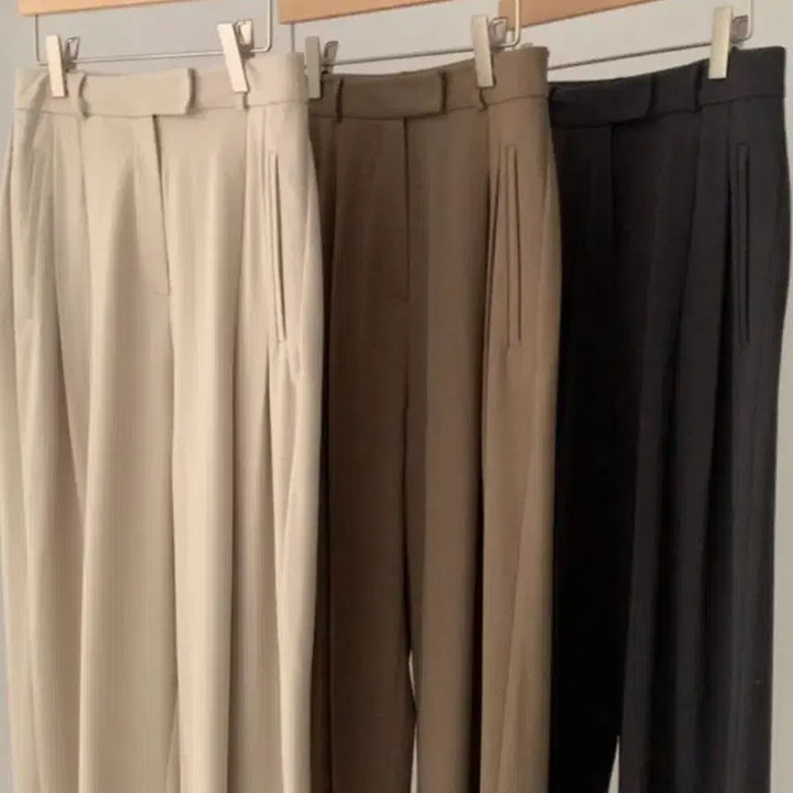 [BUNJANG] Moible Semi-Wide Slacks - Black / 모이블레 세미와이드 슬랙스 블랙/아이보리/차콜 S