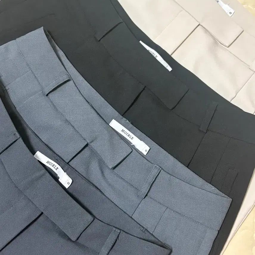 [BUNJANG] Moible Semi-Wide Slacks - Black / 모이블레 세미와이드 슬랙스 블랙/아이보리/차콜 S