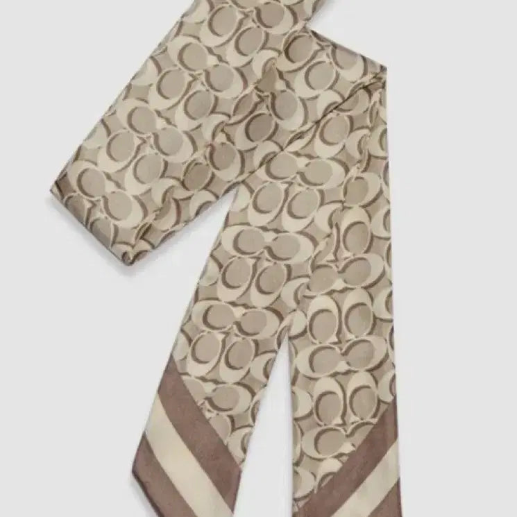 [BUNJANG] COACH Signature Print Silk Skinny Scarf / (정품)코치 시그니처 프린트 실크 스키니 스카프