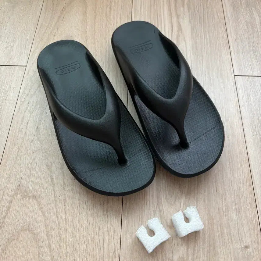 [BUNJANG] Black Platform Flip-Flops XL / 블랙 플랫폼 쪼리 XL