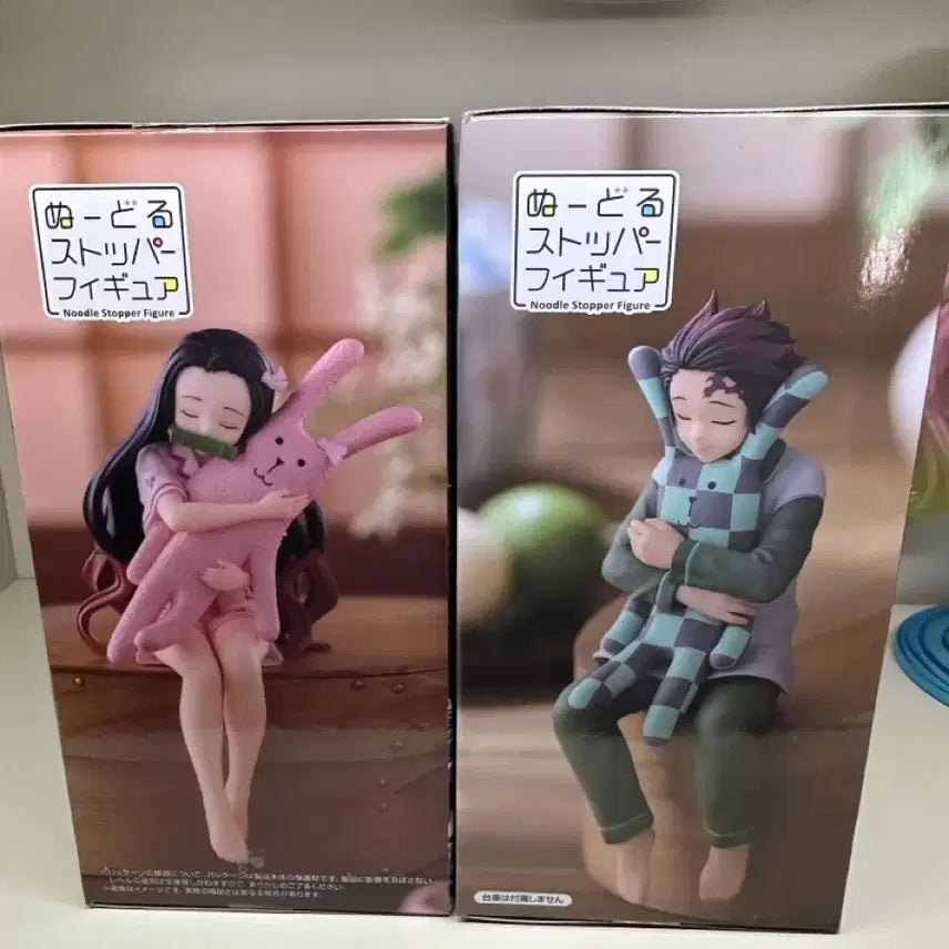 [BUNJANG] Demon Slayer Nezuko and Tanjiro Noodle Stopper Figure Bundle Set / [미개봉] [현물] 귀멸의 칼날 네즈코 탄지로 누들스토퍼 피규어 2종