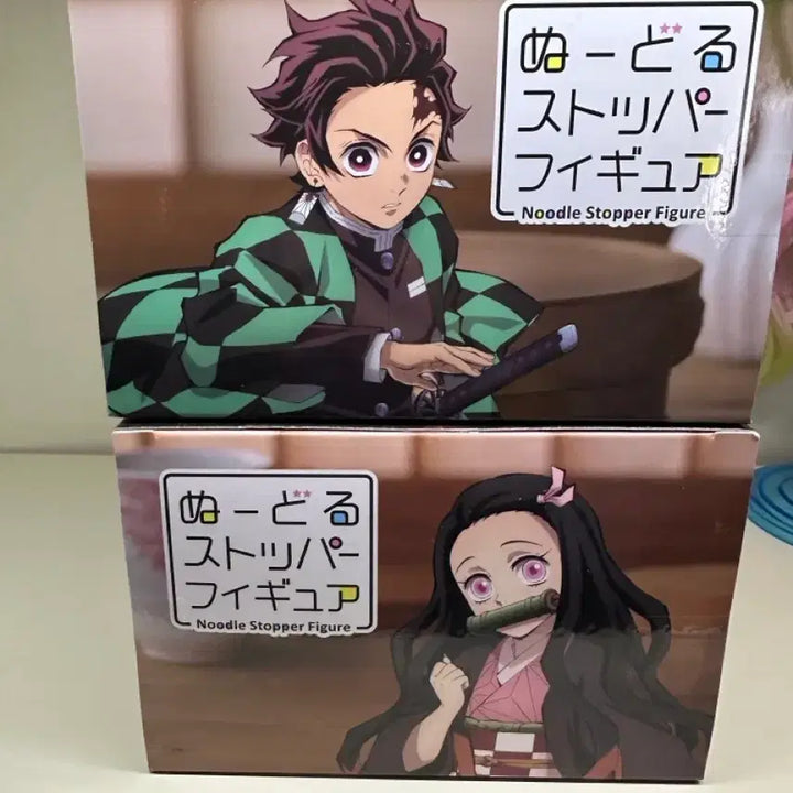 [BUNJANG] Demon Slayer Nezuko and Tanjiro Noodle Stopper Figure Bundle Set / [미개봉] [현물] 귀멸의 칼날 네즈코 탄지로 누들스토퍼 피규어 2종