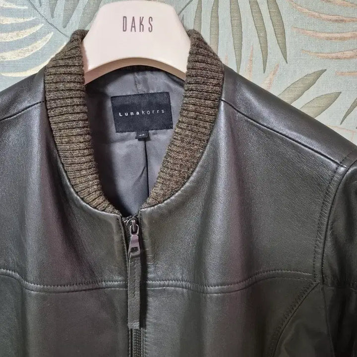[BUNJANG] Leather Color Block Blouson Jumper / 가죽배색블루종점퍼