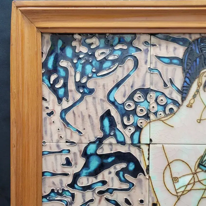 [BUNJANG] Tiled Wall Painting with Wooden Frame / 타일화 그림