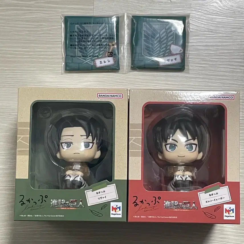 [BUNJANG] Attack on Titan Eren &amp; Levi Lookup Set with Special Bonus / [특전포함] 진격거 진격의 거인 룩업 에렌 리바이 세트