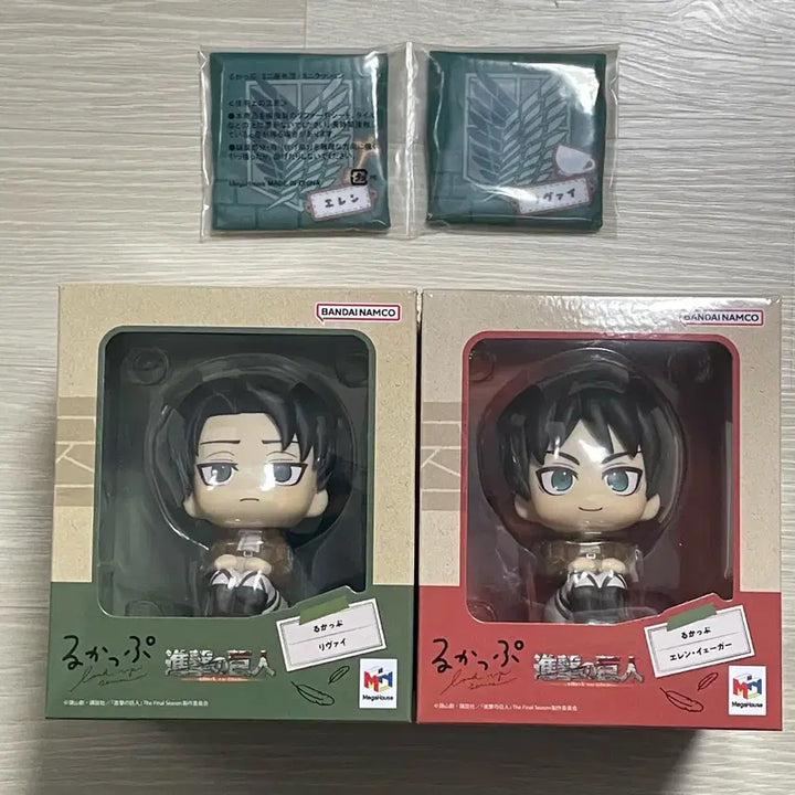 [BUNJANG] Attack on Titan Eren &amp; Levi Lookup Set with Special Bonus / [특전포함] 진격거 진격의 거인 룩업 에렌 리바이 세트