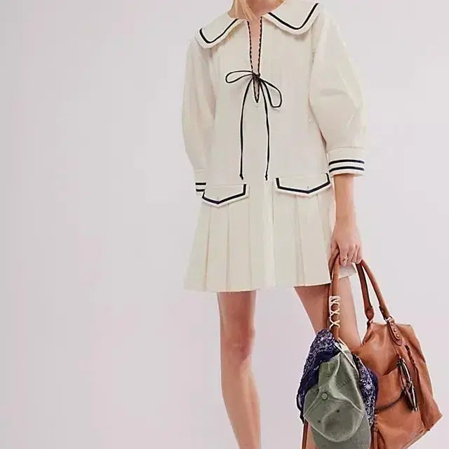 [BUNJANG] Sailor Collar Dress / 수입 세일러카라 원피스