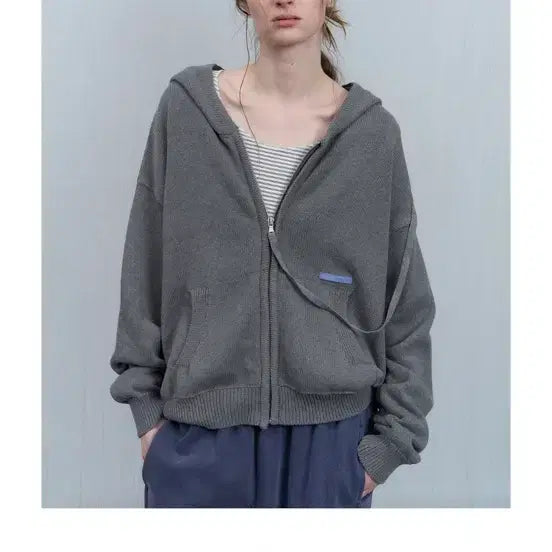 [BUNJANG] Poeto Knit Zip-up Jacket / 포에토 니트 집업