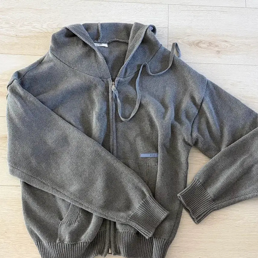 [BUNJANG] Poeto Knit Zip-up Jacket / 포에토 니트 집업