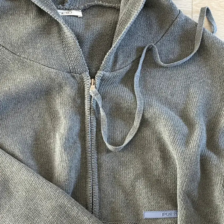 [BUNJANG] Poeto Knit Zip-up Jacket / 포에토 니트 집업