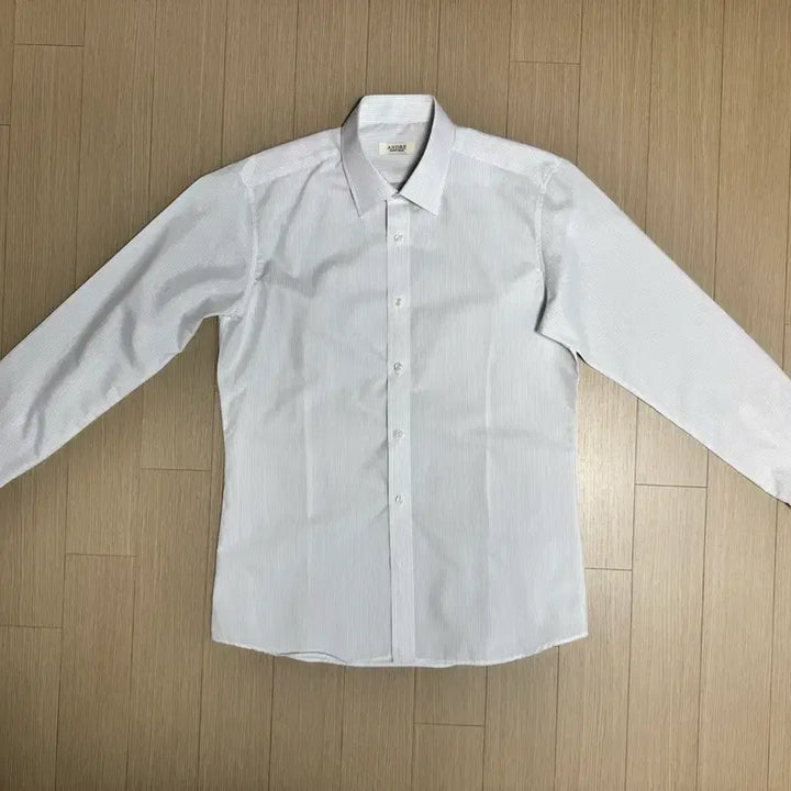 [BUNJANG] Andre Shirt Light Grey Pencil Stripe Shirt / 안드레 셔츠 (라이트그레이 펜슬 스트라이프 셔츠)