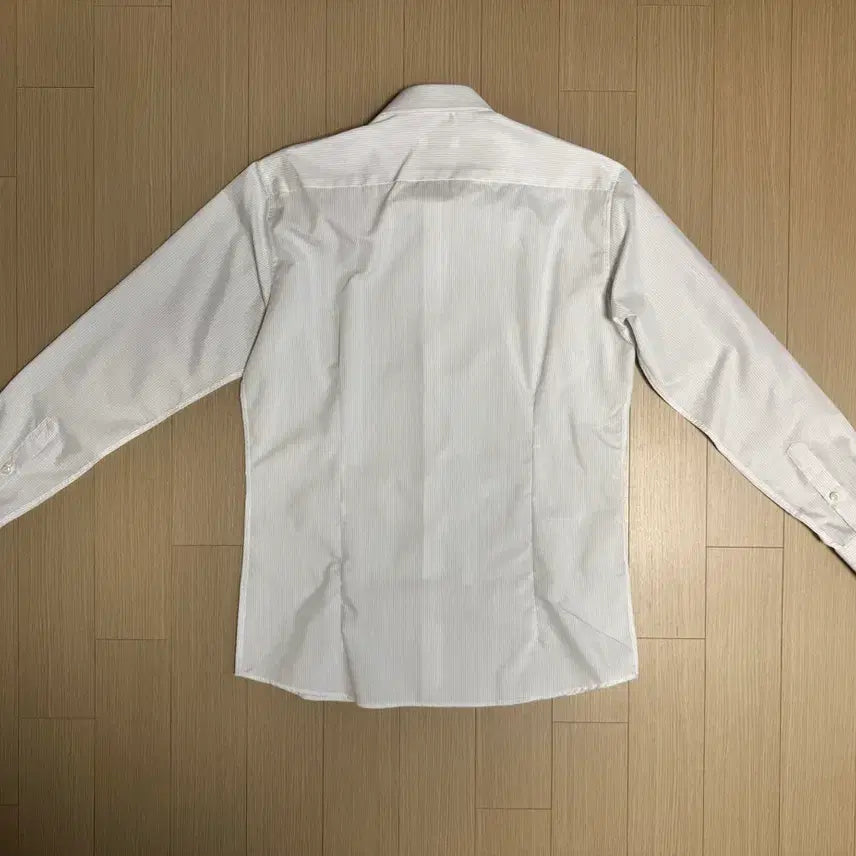 [BUNJANG] Andre Shirt Light Grey Pencil Stripe Shirt / 안드레 셔츠 (라이트그레이 펜슬 스트라이프 셔츠)