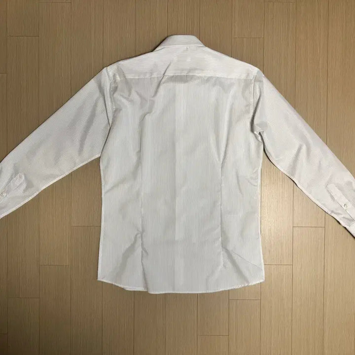 [BUNJANG] Andre Shirt Light Grey Pencil Stripe Shirt / 안드레 셔츠 (라이트그레이 펜슬 스트라이프 셔츠)