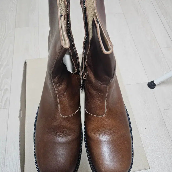 [BUNJANG] Firenze Atelier Oil Pull-up Hidden Zipper Zip-up Boots Dark Brown / 피렌체아틀리에 오일풀업 히든지퍼 집업부츠 9800(280)
