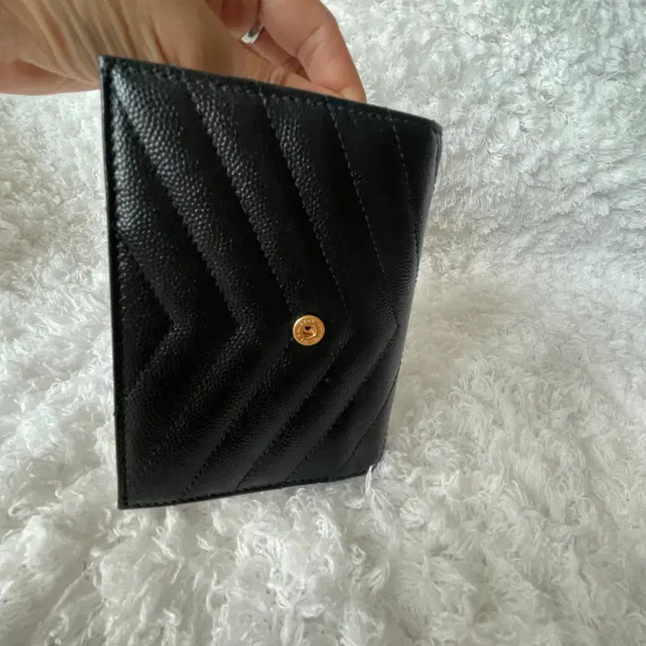 [BUNJANG] Saint Laurent Matelassé Black Bifold Wallet Full Box / (새상품)생로랑 마틀라세 블랙 반지갑 풀박스