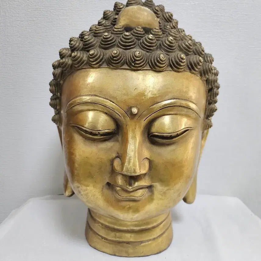 [BUNJANG] Antique Brass Buddha Head Sculpture / 옛날 불두 불상  놋불두  입니다