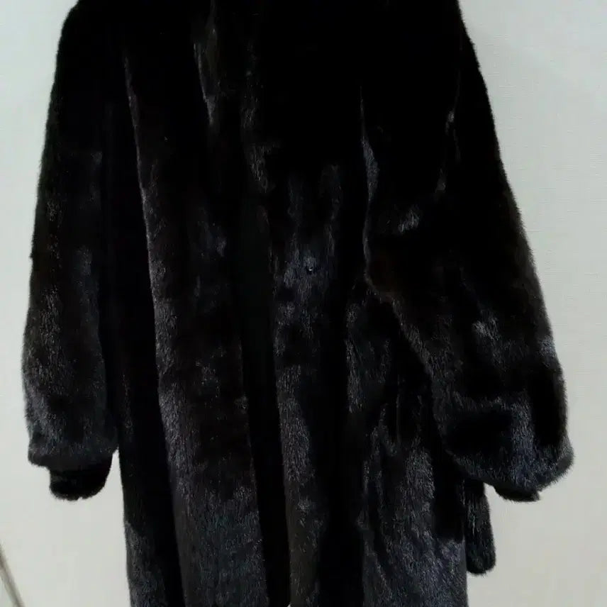 [BUNJANG] Madame Polla Black Glamour Mink Long Coat / Madame Polla 블랙글라머 밍크롱코트100