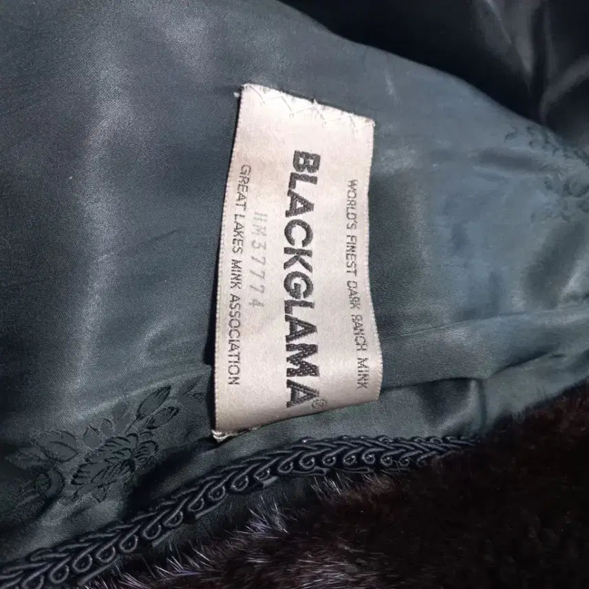 [BUNJANG] Madame Polla Black Glamour Mink Long Coat / Madame Polla 블랙글라머 밍크롱코트100