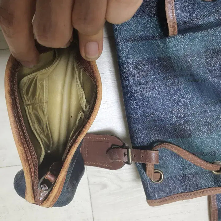 [BUNJANG] Polo Ralph Lauren Check Backpack &amp; Pouch Set / 폴로 랄프로렌 체크 백팩 파우치 세트