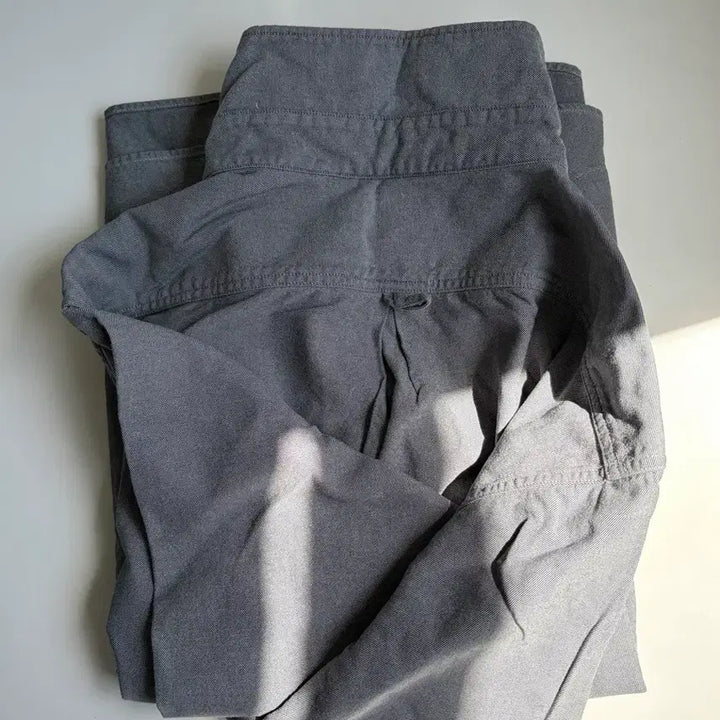 [BUNJANG] DANTON Round Shirt (Blue Grey) / DANTON 단톤 라운드 셔츠 (블루 그레이)