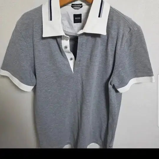 [BUNJANG] Boss Pima Cotton Color Block Short Sleeve T-shirt / 보스 피마코튼배색 반팔티.  L