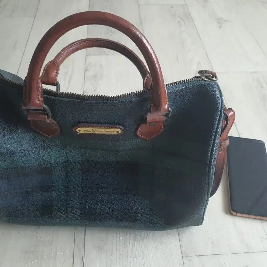 [BUNJANG] Polo Ralph Lauren Check Boston Bag / 폴로 랄프로렌 체크 보스턴백
