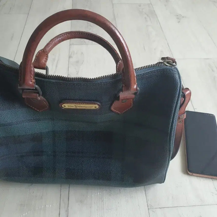 [BUNJANG] Polo Ralph Lauren Check Boston Bag / 폴로 랄프로렌 체크 보스턴백