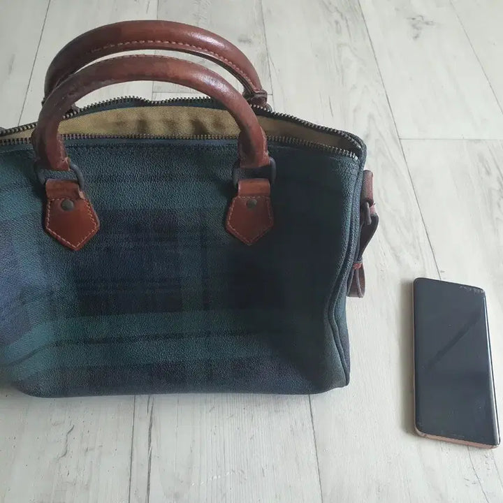 [BUNJANG] Polo Ralph Lauren Check Boston Bag / 폴로 랄프로렌 체크 보스턴백