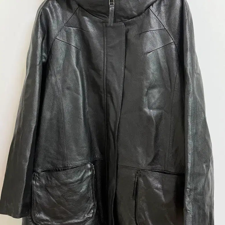 [BUNJANG] ROBO Leather Jacket Black S / 로보 가죽 자켓 블랙 S