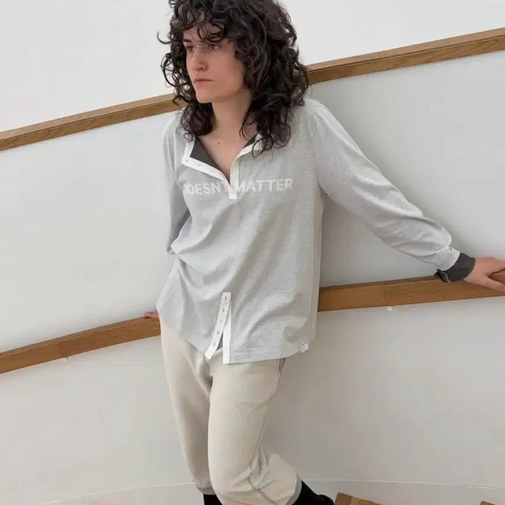 [BUNJANG] The Matter Reversible Henley Neck Shirt / 더즌매터 리버시블 헨리넥
