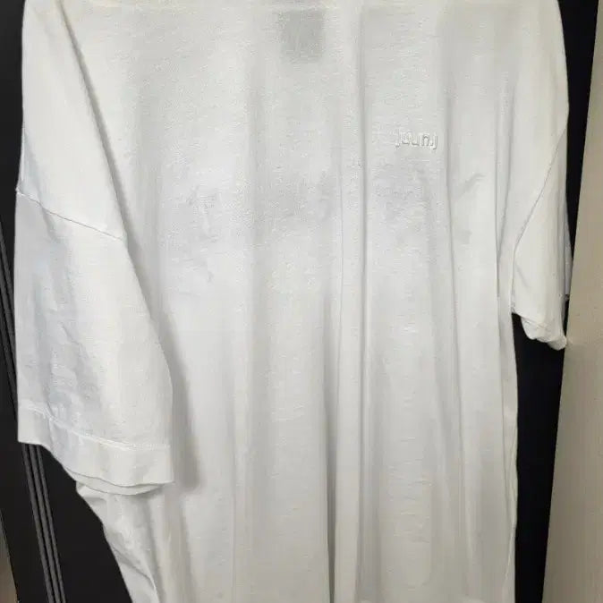 [BUNJANG] Juun.J Back Number Short Sleeve White Shirt / 준지 등판자수 반팔 화이트 S사이즈