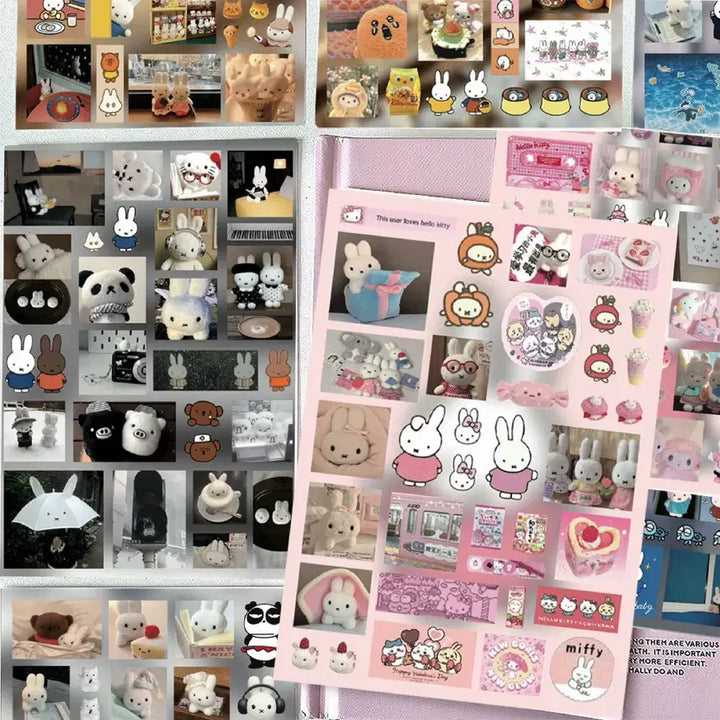 [BUNJANG] Miffy 8 Sheets Seal Sticker Set for Diary Decoration / 8장 미피 A 씰스티커 세트 다꾸 다이어리 꾸미기 토끼