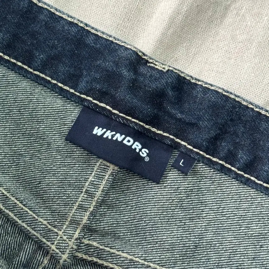 [BUNJANG] Weekenders Embroidered Dark Wash Denim Pants L / 위캔더스 자수 진청 데님팬츠 L
