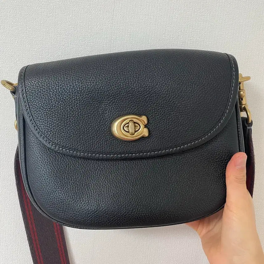 [BUNJANG] Coach Willow Leather Saddle Bag / 코치 윌로우 새들백